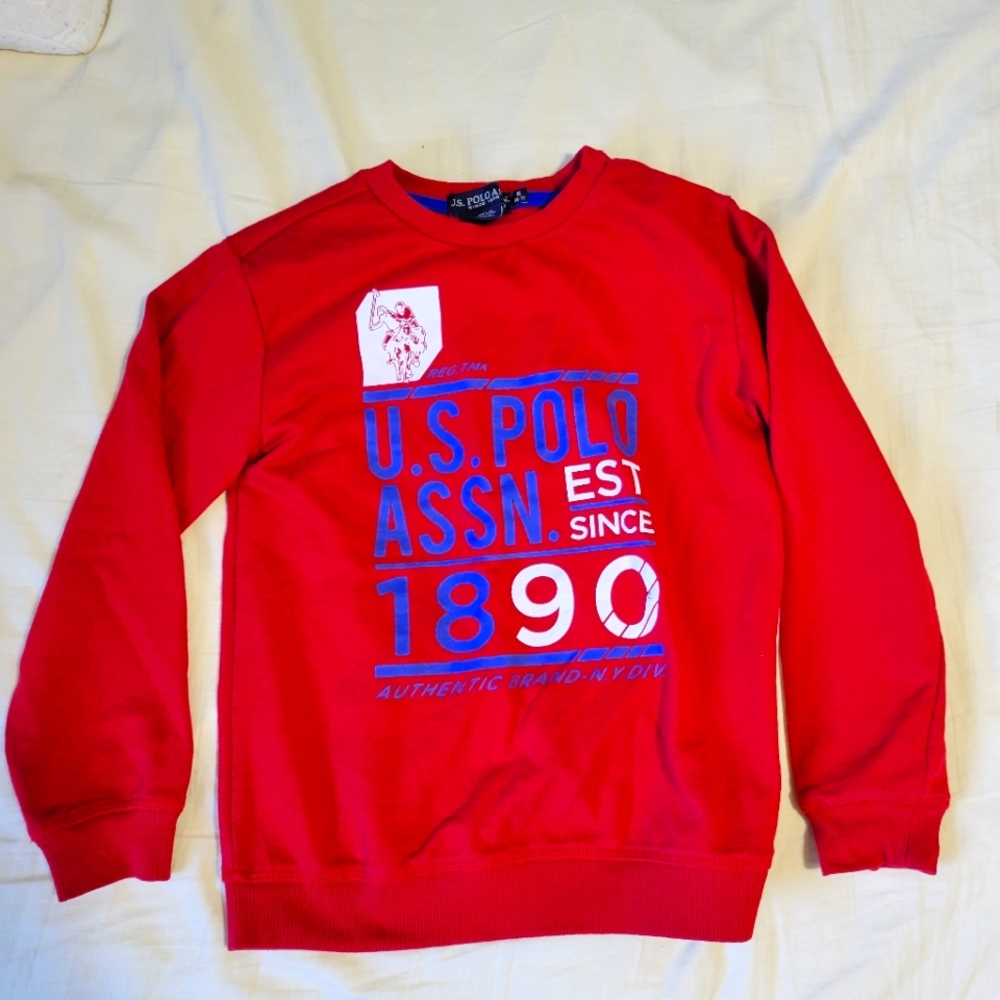 Us polo size small 6/7 red sweatshirt
